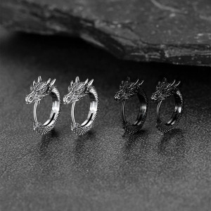 Boucles d’Oreilles Viking  "Dragon du Ragnarök" - 2 couleurs au choix !