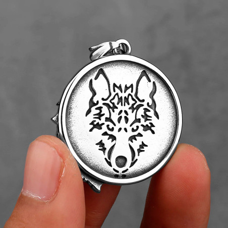 Vue Arrierre Collier Viking Loup Yggdrasil