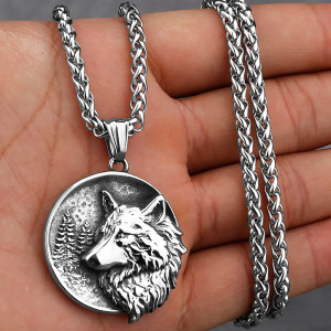 Collier Viking Loup Yggdrasil