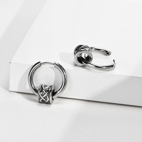 Boucles d’Oreilles Viking - Cercle d’Entrelacs du Destin