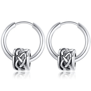 Vue generale Boucles d’Oreilles Viking - Cercle d’Entrelacs du Destin