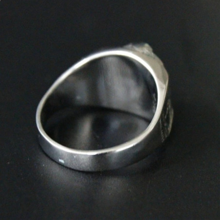 Vue Arrierre Bague Tête de Mort - Sniper de l’Ombre Militaire