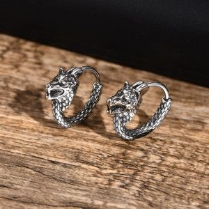 Boucles d’Oreilles Viking Loup "Crocs du Fenrir"