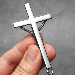 Vue Arrierre Pendentif Croix Anti-Christ "Crucifix de l’Inversion Totale"