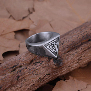 Bague Viking "Valknut du Serment d’Odin"