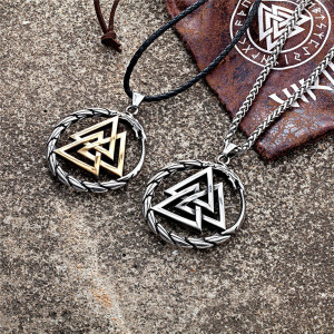 Collier Viking Valknut Couronne d’Odin - 3 couleurs au choix !