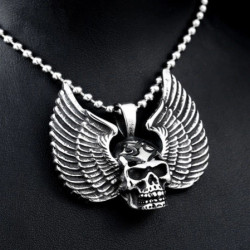 Collier Tête de Mort Ailes du Démon