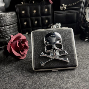 Magnifque Étui à cigarettes Tête de Mort Chrome Bones