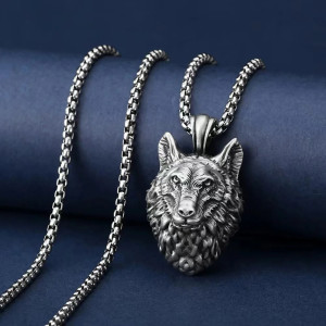 Collier Viking Loup - Regard du Loup Dominant