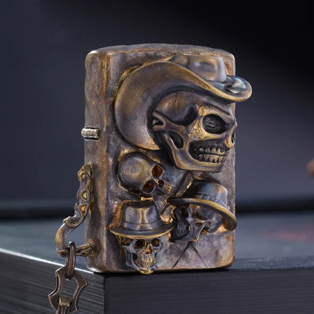Briquet Tempête Tête de Mort "Dead Men's Society"