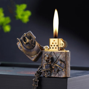 Briquet Tempête Tête de Mort "Dead Men's Society"