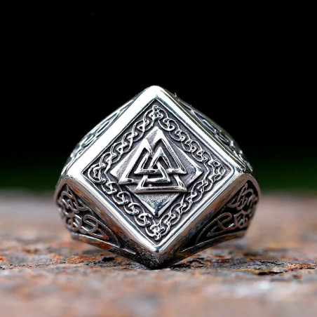 Avant Bague Viking - Serment du Valknut