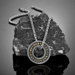 Collier Viking Anneau Runique Ancien Modele 3