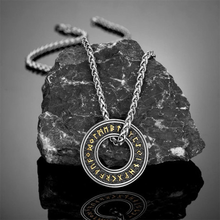 Collier Viking Anneau Runique Ancien Modele 3
