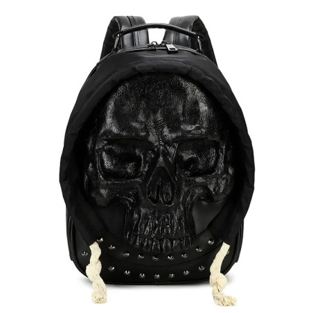 Sac à Dos Tête de Mort Gothique "Crâne Hors du Tombeau" Couleur noir