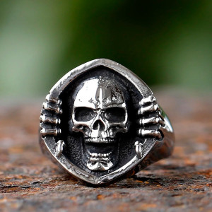 Avant Bague Tête de Mort "Reliquaire des Os Sacrés"