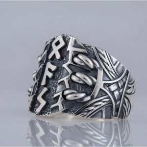 Vue de face Bague Viking Tyr