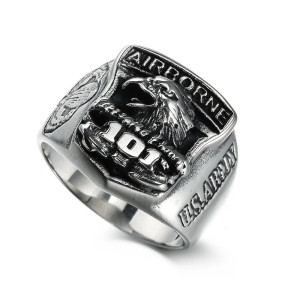 Bague Motard Airborne - Aigle 101e Division Éternelle