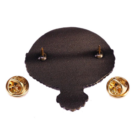 Vue Arrierre Pins Tête de Mort Biker : Ride Forever Ailes Sombres