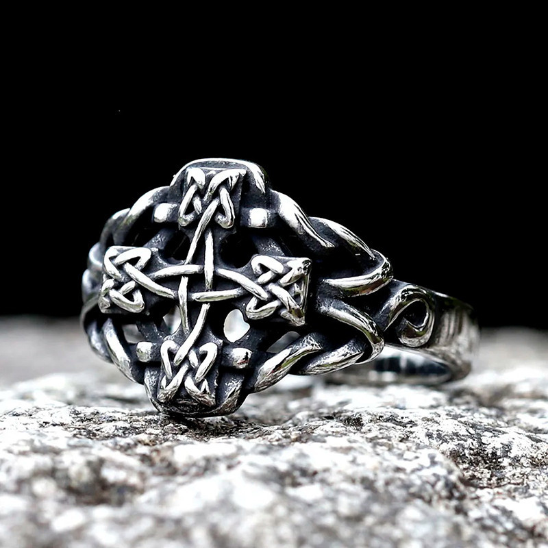 Avant Bague Viking Midgard "Nœud d'Éternité"