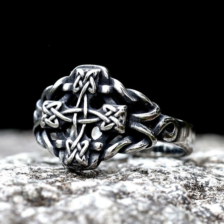 Avant Bague Viking Midgard "Nœud d'Éternité"