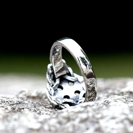 Vue Arrierre Bague Viking Midgard "Nœud d'Éternité"