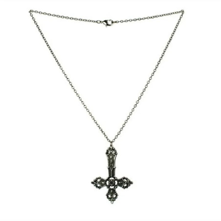 Pendentif Croix Anti-Christ - Pendentif Croix Gothique Noire