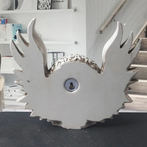 Vue arrierre Crâne Décoratif Tête de Mort Ailes du Jugement Éternel