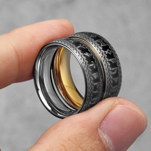 Bague Viking 'Souffle de Jormungand' - 2 couleurs au choix !