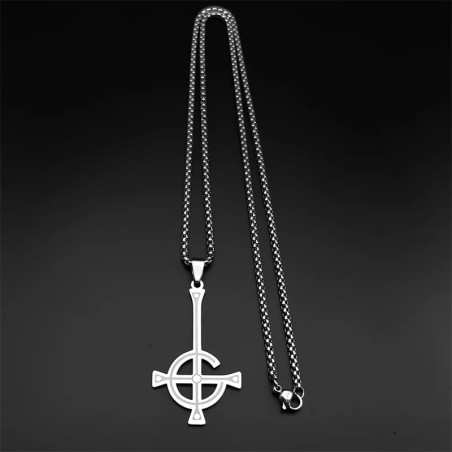 Avant Pendentif Croix Anti-Christ - Pendentif Croix de l’Hérésie Circulaire
