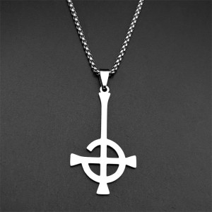 Pendentif Croix Anti-Christ - Pendentif Croix de l’Hérésie Circulaire