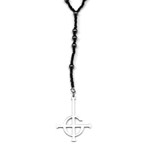 Pendentif Croix Anti-Christ - Collier Chapelet "Croix Inversée Occulte" Couleur Argent