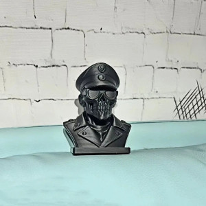 Avant Crâne Décoratif Tête de Mort Officier des Ombres Noires