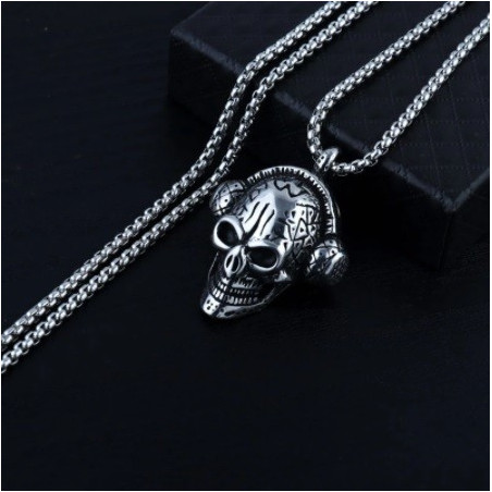 Pendentif Tête de Mort Crâne DJ
