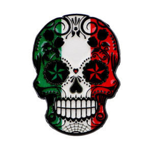 Pins Tête de Mort Mexicaine "Calavera Drapeau Mexicain"