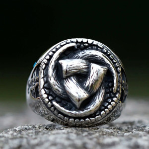 Bague Viking - Nœud de Puissance Éternelle