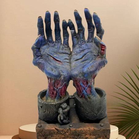 Décoration Tête de Mort Mains Maudites Enchaînées