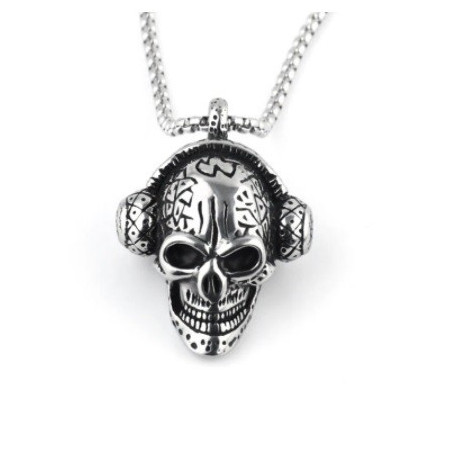 Détails duPendentif Tête de Mort Crâne DJ