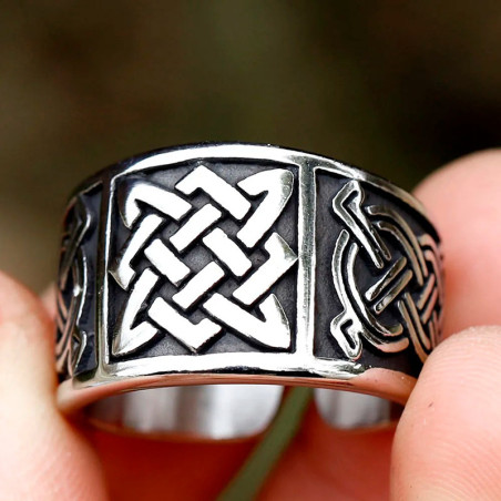 Bague Viking "Boussole du Destin" (Vegvisir)