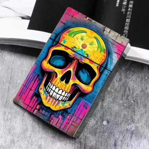 Étui à Cigarettes Tête de Mort Skull Pop Art Color Explosion