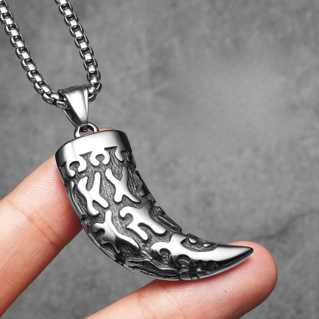 Détails du Collier Viking Loup La Morsure d'Acier