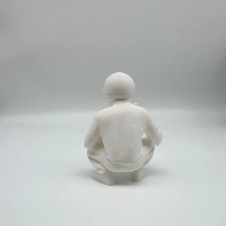 Vue Arrierre Figurine Détournée Alien Urbain Pose Rebelle