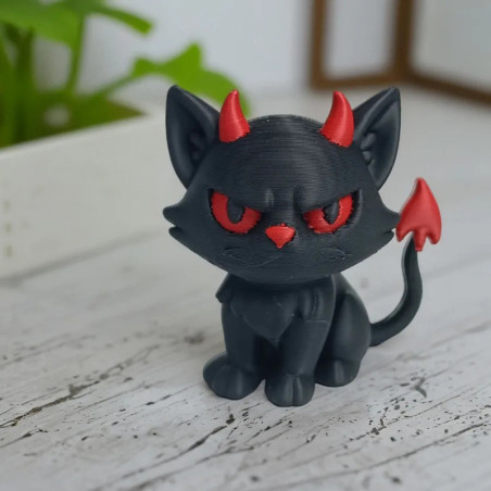 Avant Figurine Goth Chat Démon Miniature Malicieux