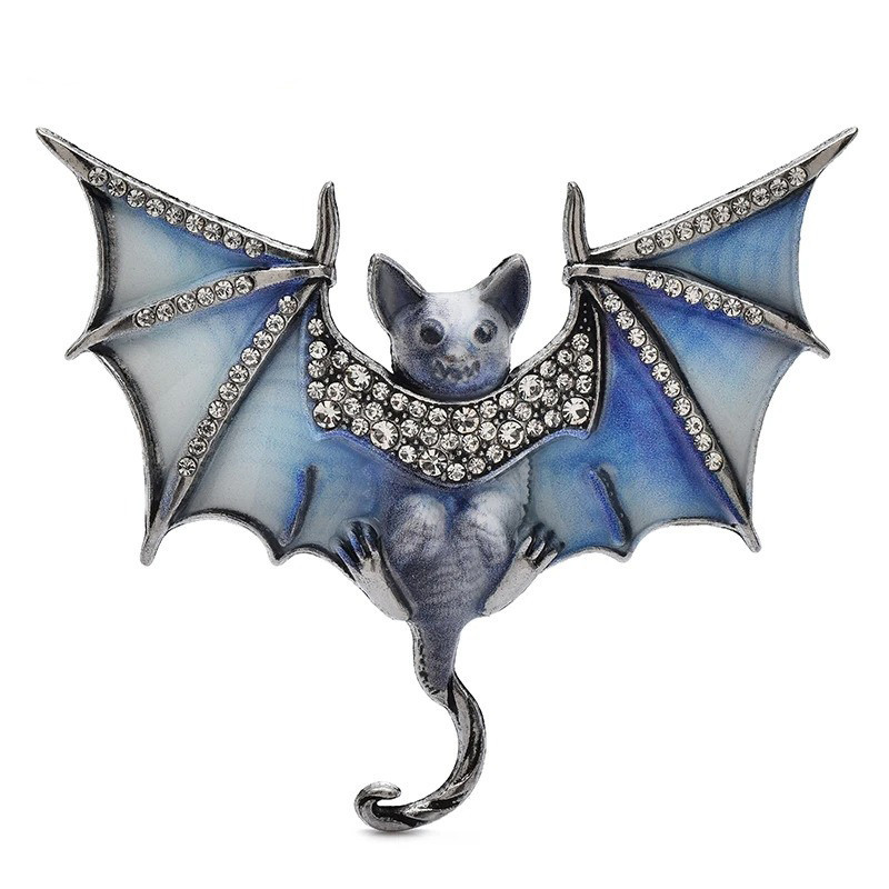 Broche Gothique "Chauve-Souris Cristal Mystique" Couleur Voilet