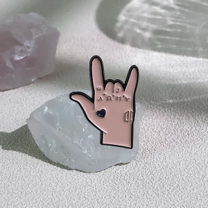 Pins Heavy Metal Rock Army 'Main Devil Horns Love Army Tattoo"