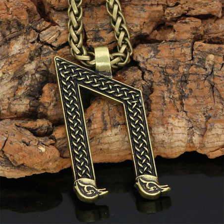 Collier Viking Rune Uruz Héritage des Anciens Couleur Or