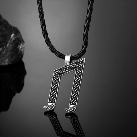 Collier Viking Rune Uruz Héritage des Anciens Couleur Noir