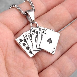 Collier Rock Poker “Quinte Royale Noire”