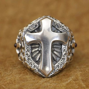 Bague Templière “Croix du Jugement Sacré”