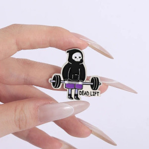 Pins Tête de Mort Haltérophilie “Dead Lift Macabre”